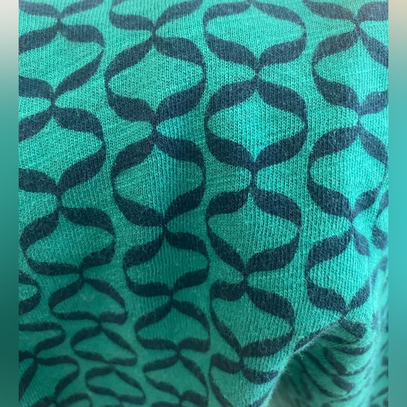 Boden Geometric Phoebe Jersey Pockets Green Blue Fit Flare Retro Mod US 8R - Picture 11 of 13